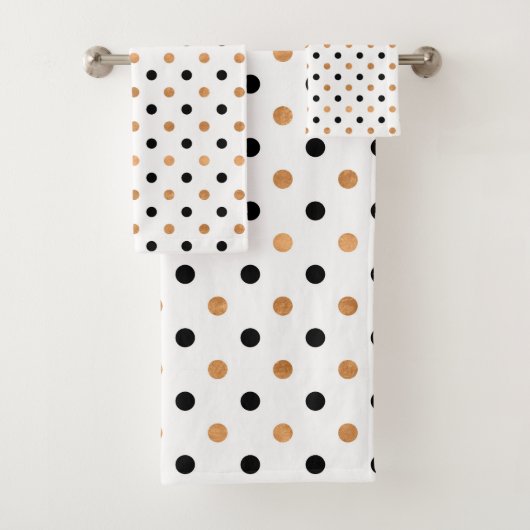 Motif en cuivre et points noirs sur blanc (En situation)