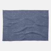 Motif en damas bleu foncé - Serviette de cuisine (Horizontal)