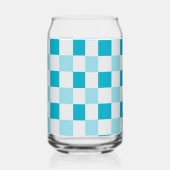 Motif en damier blanc et bleu (Gauche)