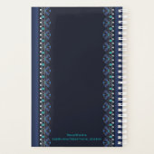 Motif en dentelle bleue Boho Planner (Dos)