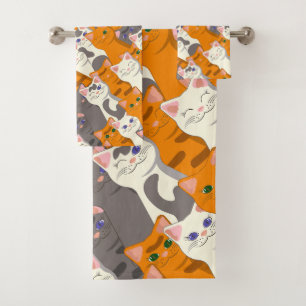 Motif en diagonale du chat noir blanc gingembre