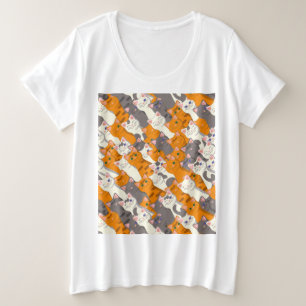 Motif en diagonale du chat noir blanc gingembre