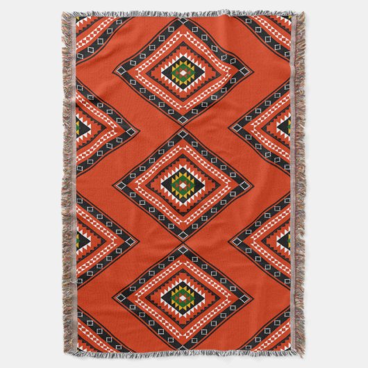 Motif en diamant gras Boho lancer couverture (devant Vertical)