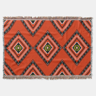 Motif en diamant gras Boho lancer couverture