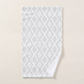 Motif en diamant gris clair et blanc (Serviette à main)