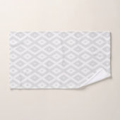 Motif en diamant gris clair et blanc (Serviette à main)