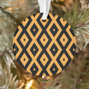 Motif en diamant jaune et noir