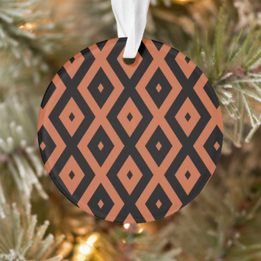 Motif en diamant orange et noir (Arbre)