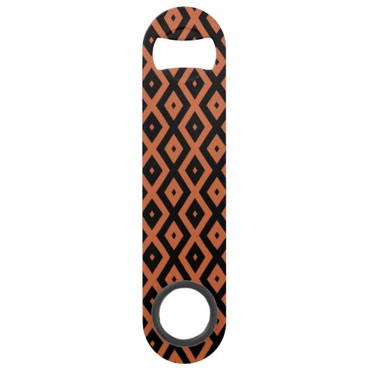 Motif en diamant orange et noir (Devant)