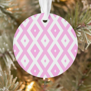 Motif en diamant rose et blanc
