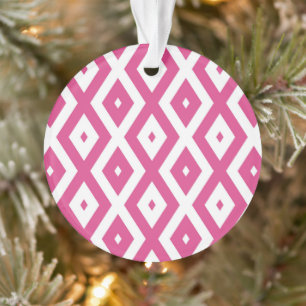 Motif en diamant rose et blanc