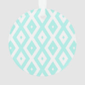 Motif en diamant Turquoise et blanc (dos)