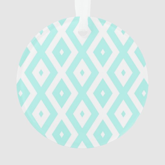 Motif en diamant Turquoise et blanc (dos)