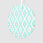 Motif en diamant Turquoise et blanc (devant)