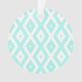 Motif en diamant Turquoise et blanc (devant)