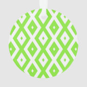 Motif en diamant vert et blanc (dos)