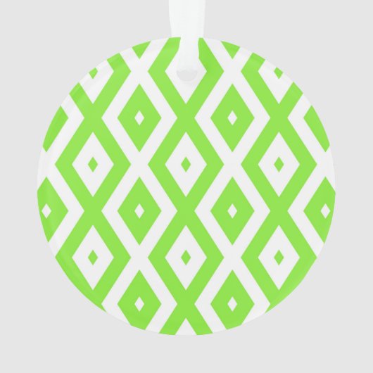 Motif en diamant vert et blanc (dos)