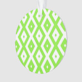 Motif en diamant vert et blanc (devant)