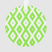 Motif en diamant vert et blanc (devant)