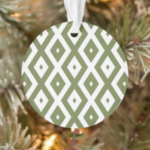 Motif en diamant vert et blanc