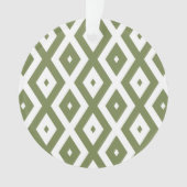 Motif en diamant vert et blanc (devant)