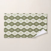 Motif en diamant vert olive (Serviette à main)