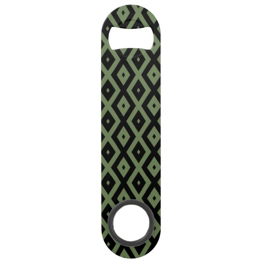 Motif en diamant vert olive et noir (Devant)