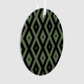Motif en diamant vert olive et noir (devant)