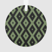 Motif en diamant vert olive et noir (dos)