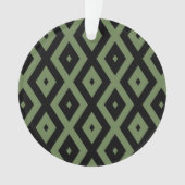 Motif en diamant vert olive et noir (devant)