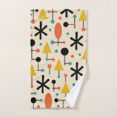 Motif en étoile éclatée de style Mid Century Moder (Serviette à main)