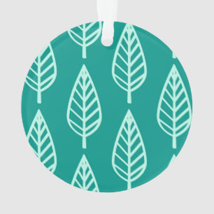 Motif en feuille de hêtre - Peacock et aqua
