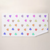 Motif en forme de coeur Pastel (Serviette de bain)