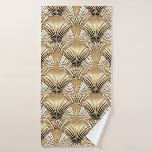Motif en ivoire d'or Art déco (Serviette de bain)