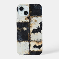 Motif en jean gothique grunge avec chauves-souris