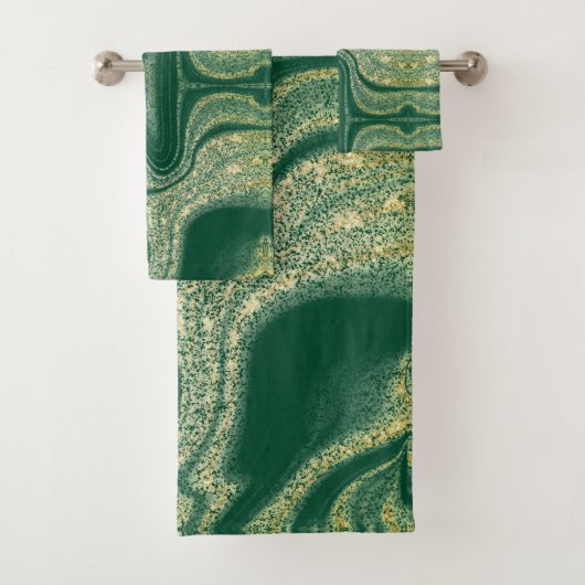 Motif en marbre abstrait vert moderne (En situation)