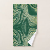 Motif en marbre abstrait vert moderne (Serviette à main)