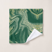 Motif en marbre abstrait vert moderne (Gant de toilette)