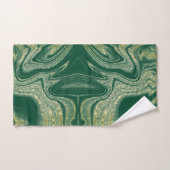 Motif en marbre abstrait vert moderne (Serviette à main)