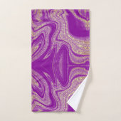 Motif en marbre abstrait violet moderne (Serviette à main)