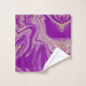 Motif en marbre abstrait violet moderne (Gant de toilette)