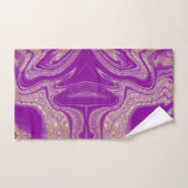 Motif en marbre abstrait violet moderne (Serviette à main)