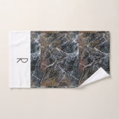 Motif en marbre noir et blanc moderne (Serviette à main)