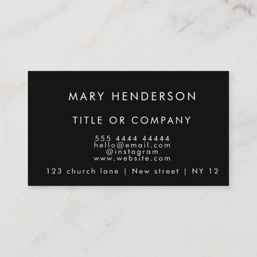 Motif en marbre noir et or étiquette (Dos)