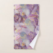 Motif en marbre Pastel Lilac, Parties scintillant (Serviette à main)