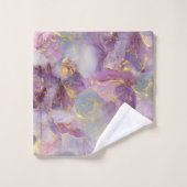 Motif en marbre Pastel Lilac, Parties scintillant (Gant de toilette)