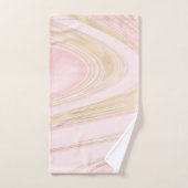 Motif en marbre rose or Chic (Serviette à main)