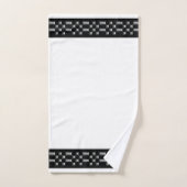 Motif en métal argenté sur ensemble de serviettes  (Serviette à main)