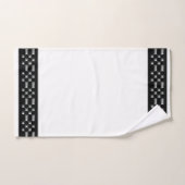 Motif en métal argenté sur ensemble de serviettes  (Serviette à main)