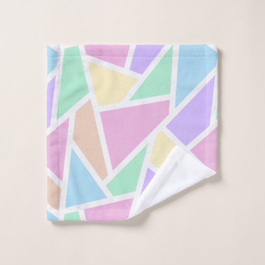 Motif en mosaïque arc-en-ciel Pastel (Gant de toilette)
